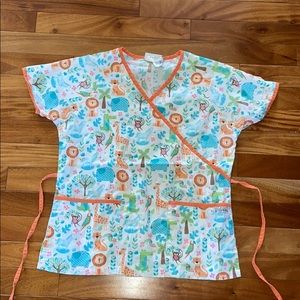 Wrap Scrub Top